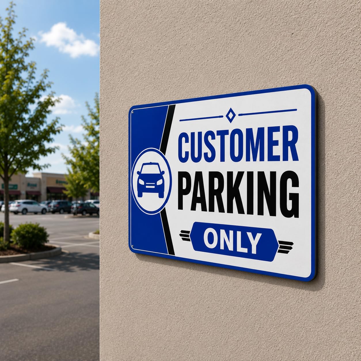Gugan's Customer Parking Only Sign | Acrylic Self-Adhesive Parking